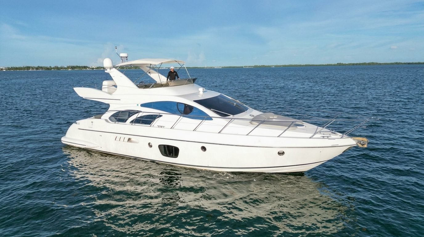 Azimut 60' A-Yacht cruising Biscayne Bay