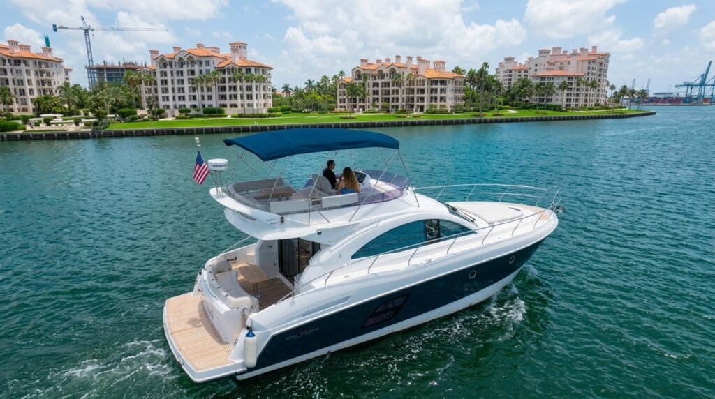 The Ark Beneteau 55' Flybridge near Fisher Island